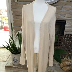 NWOT WONDERLY FULL LENGTH OPEN FRONT CARDIGAN SZ XXL CREAM